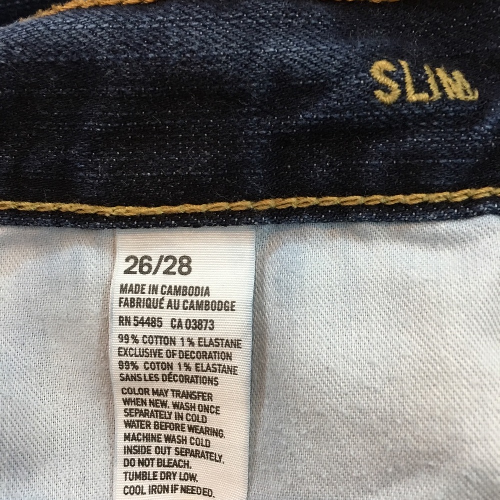 SOLD 26x28 AE Men’s Dark Wash Slim Leg Denim Jeans - Picture 4 of 8